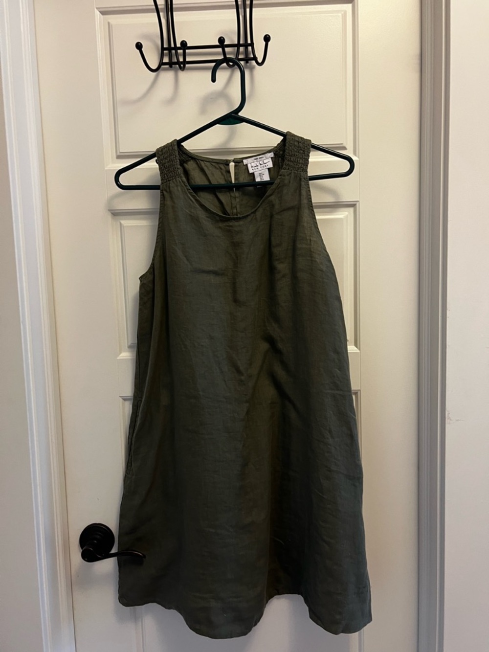 Nicole Miller Olive Green Sleeveless dress